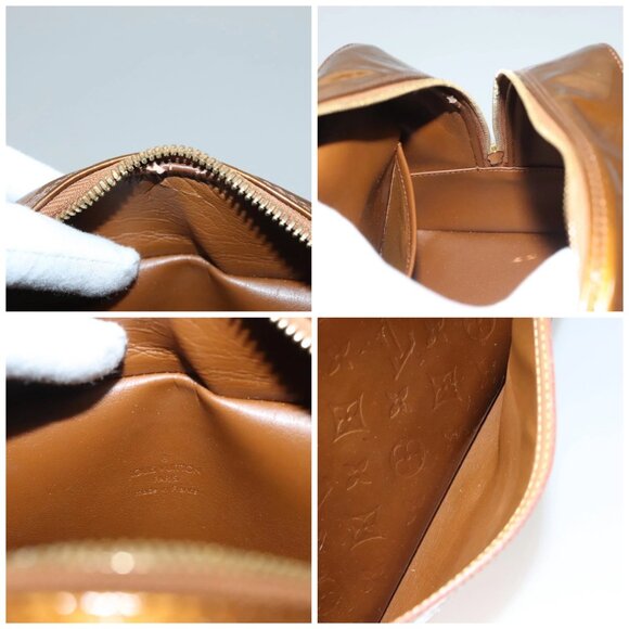 LOUIS VUITTON Monogram Vernis Tompkins Square Bag Bronze M91103 LV Auth 132209 - Picture 14 of 14